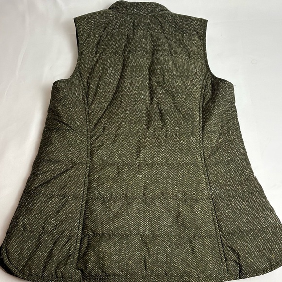 J Jill Green Herringbone Puffer Vest - Picture 3 of 5